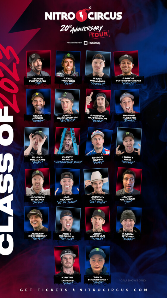 2023 Nitro Circus Tour Roster