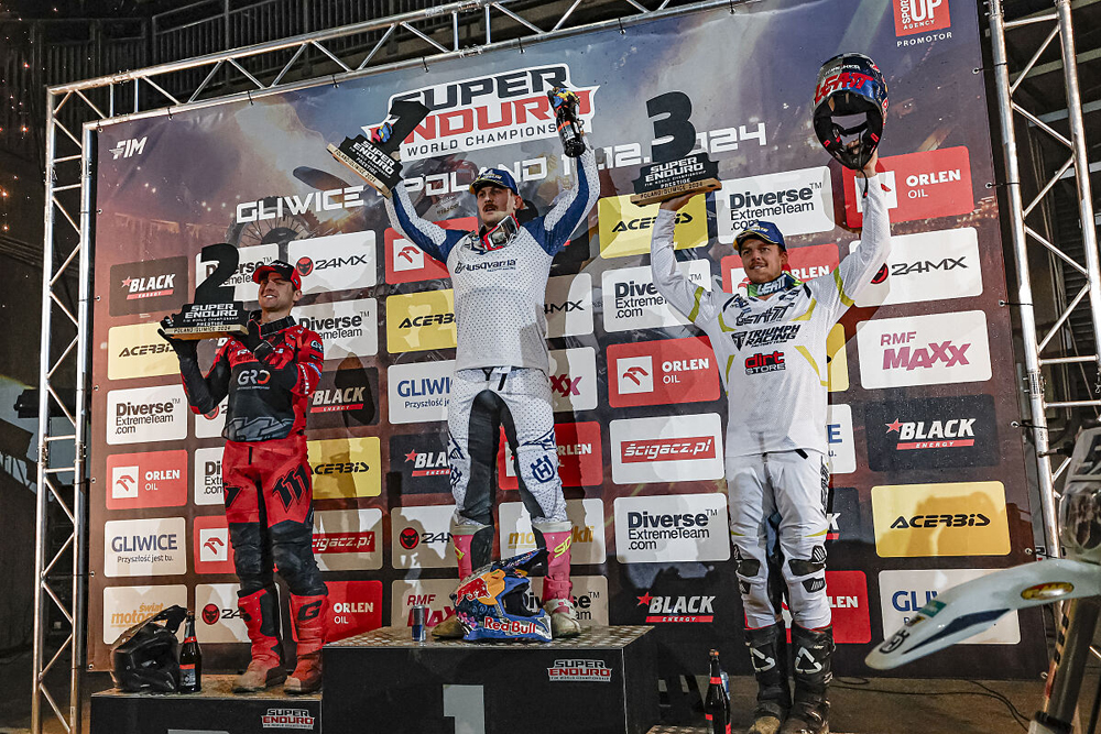 2024-25 FIM SuperEnduro of Poland Podium. Photo: Future7Media