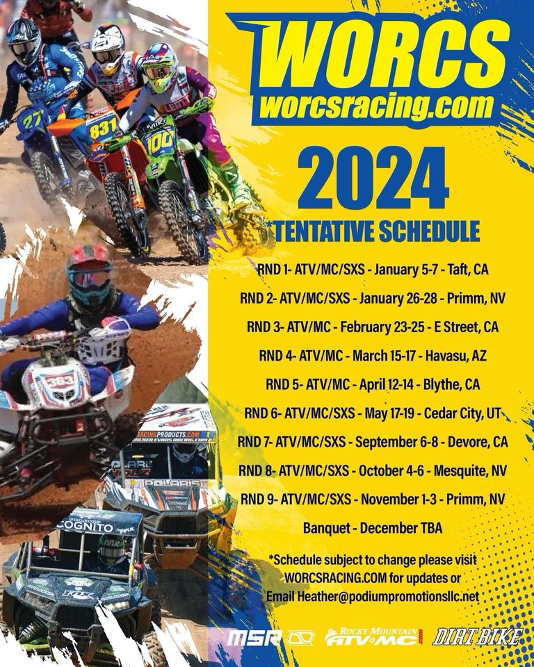2024 WORCS schedule flyer