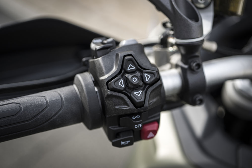 2025 Ducati Multistrada V2 S handlebar controls