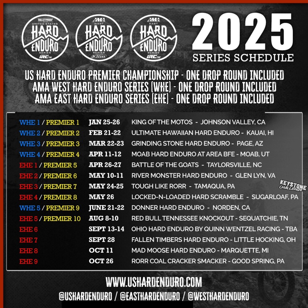 2025 U.S. Hard Enduro Series schedule