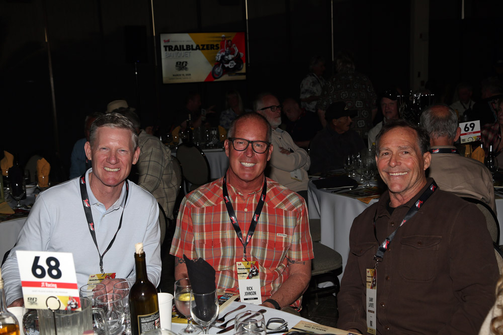 Broc Glover, Rick Johnson and Danny LaPorte at 2025 Trailblazers 80th HOF Banquet