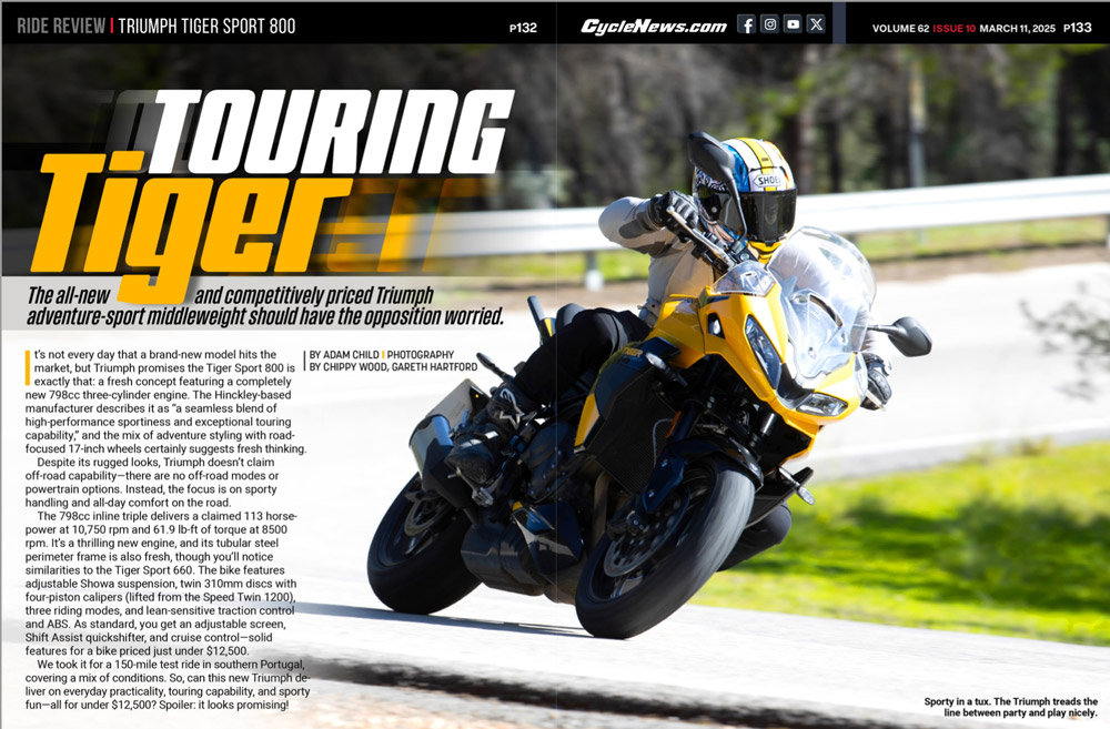 Cycle News Magazine Triumph Tiger Sport 800 Review Cycle News Magazine Triumph Tiger Sport 800 Review