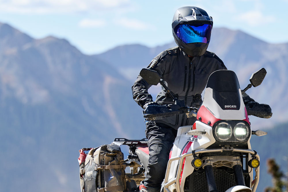 Klim X1 Alpha adventure helmet front view