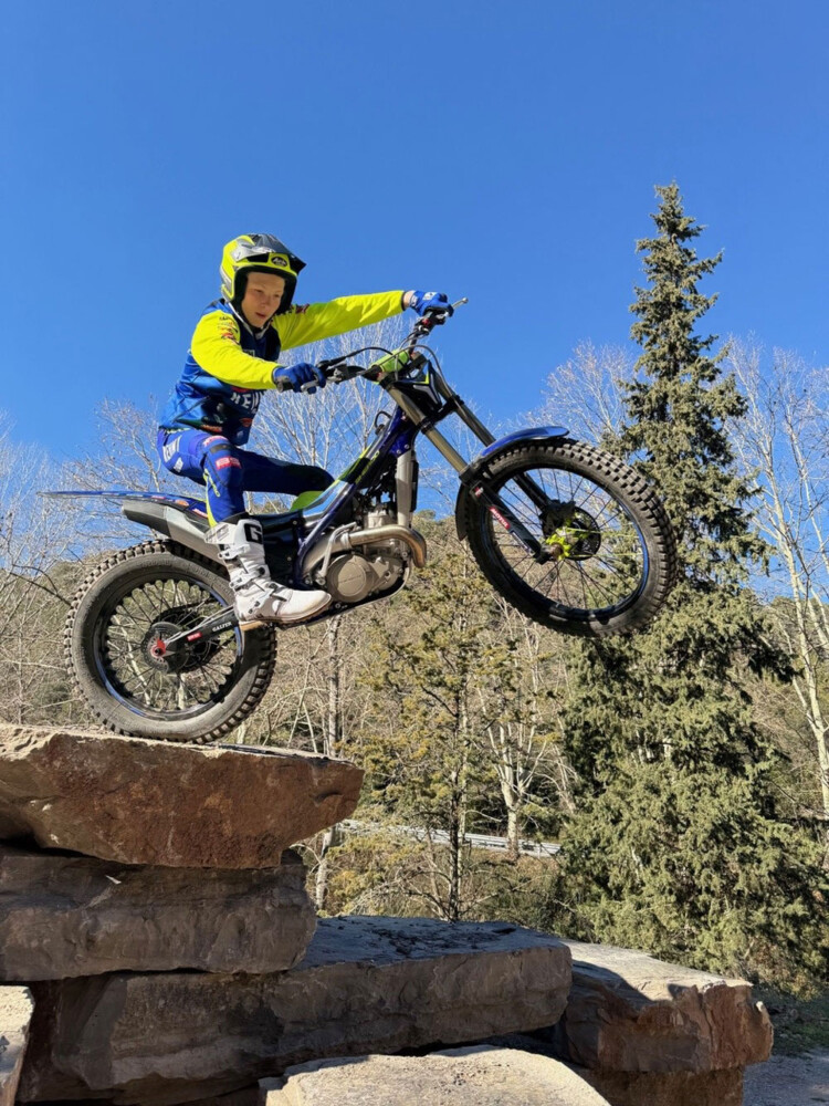 Ryon Land, Sherco USA MotoTrials team. Photo by Eric Solà Albrero