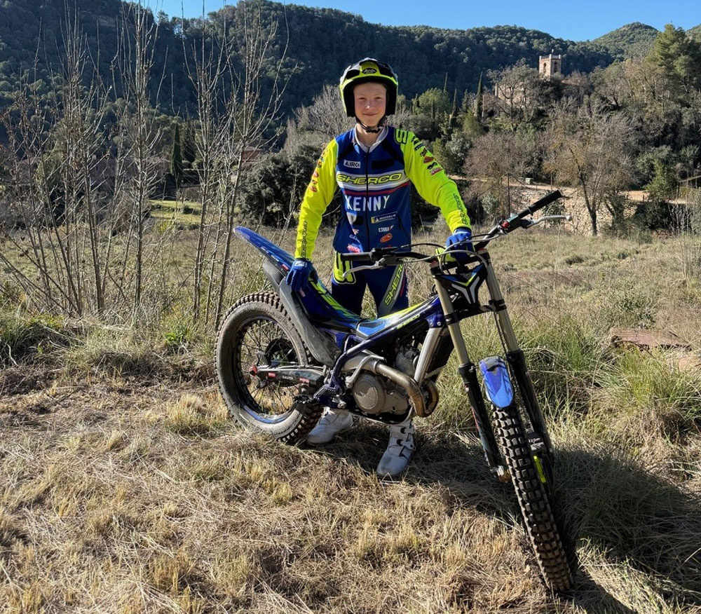 Ryon Land, Sherco USA MotoTrials team. Photo by Eric Solà Albrero