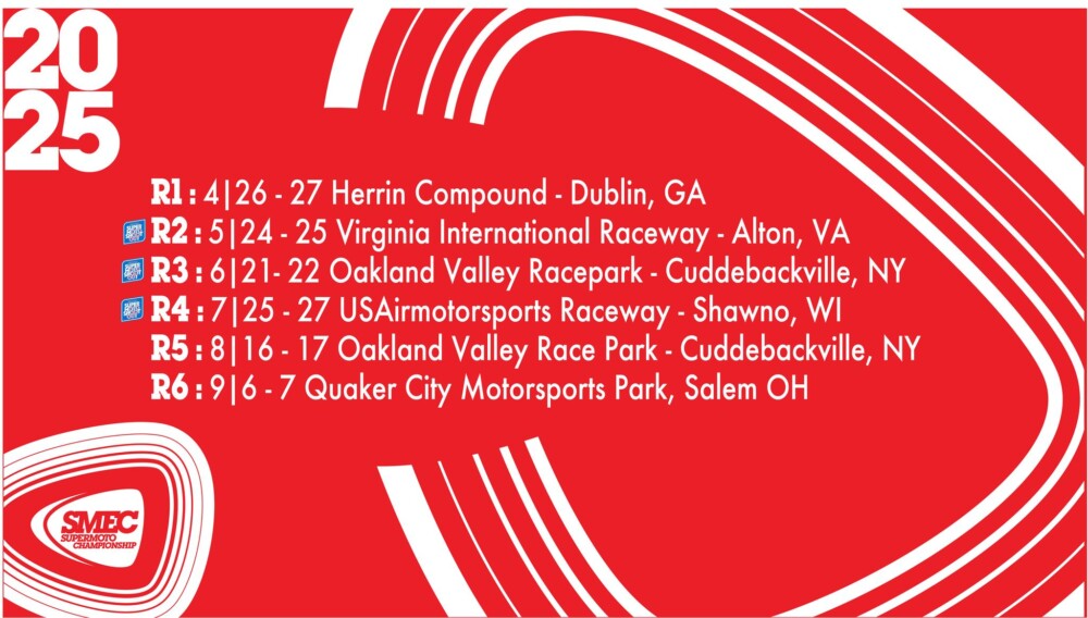 SMEC 2025 Supermoto Championship Calendar