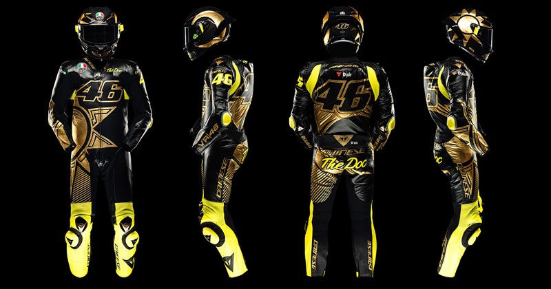 Valentino Rossi LE Soleluna Vale46 Anniversario Helmet And Suit