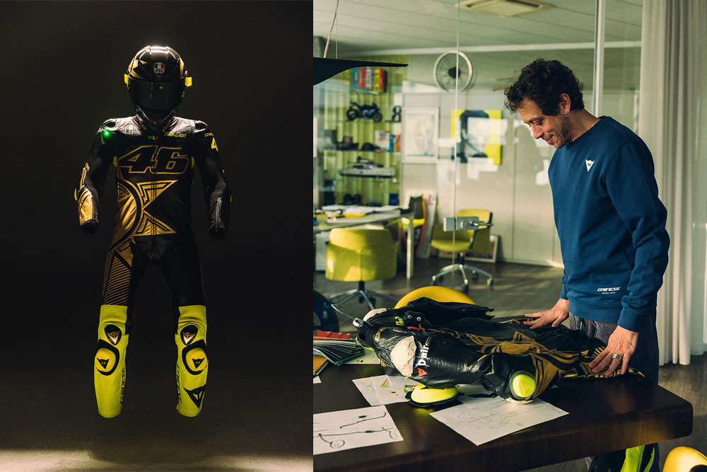 Valentino Rossi LE Soleluna Vale46 Anniversario Helmet And Suit