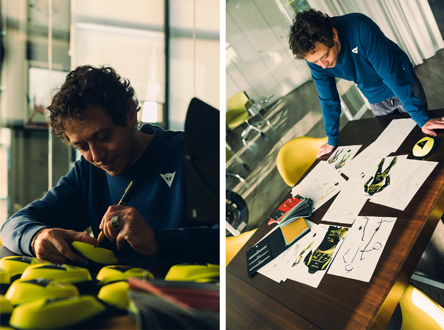 Valentino Rossi LE Soleluna Vale46 Anniversario Helmet And Suit