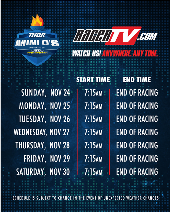 RacerTV Broadcast Thor Mini O’s 2024